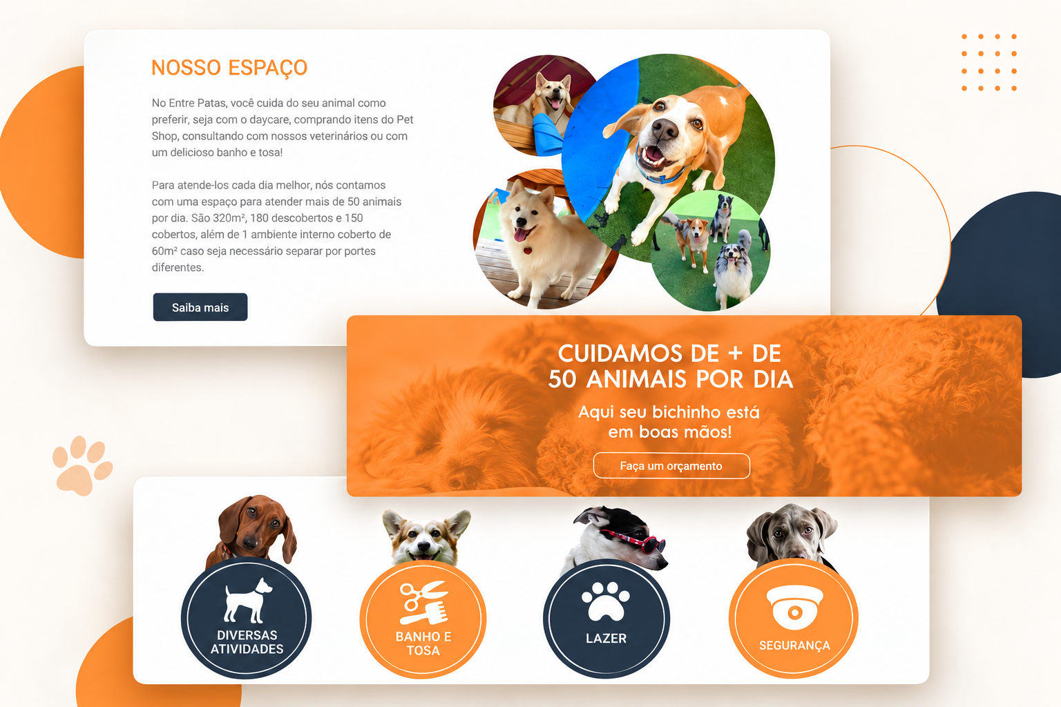 WEBSITE - ENTREPATAS DAY CARE — imagem do projeto