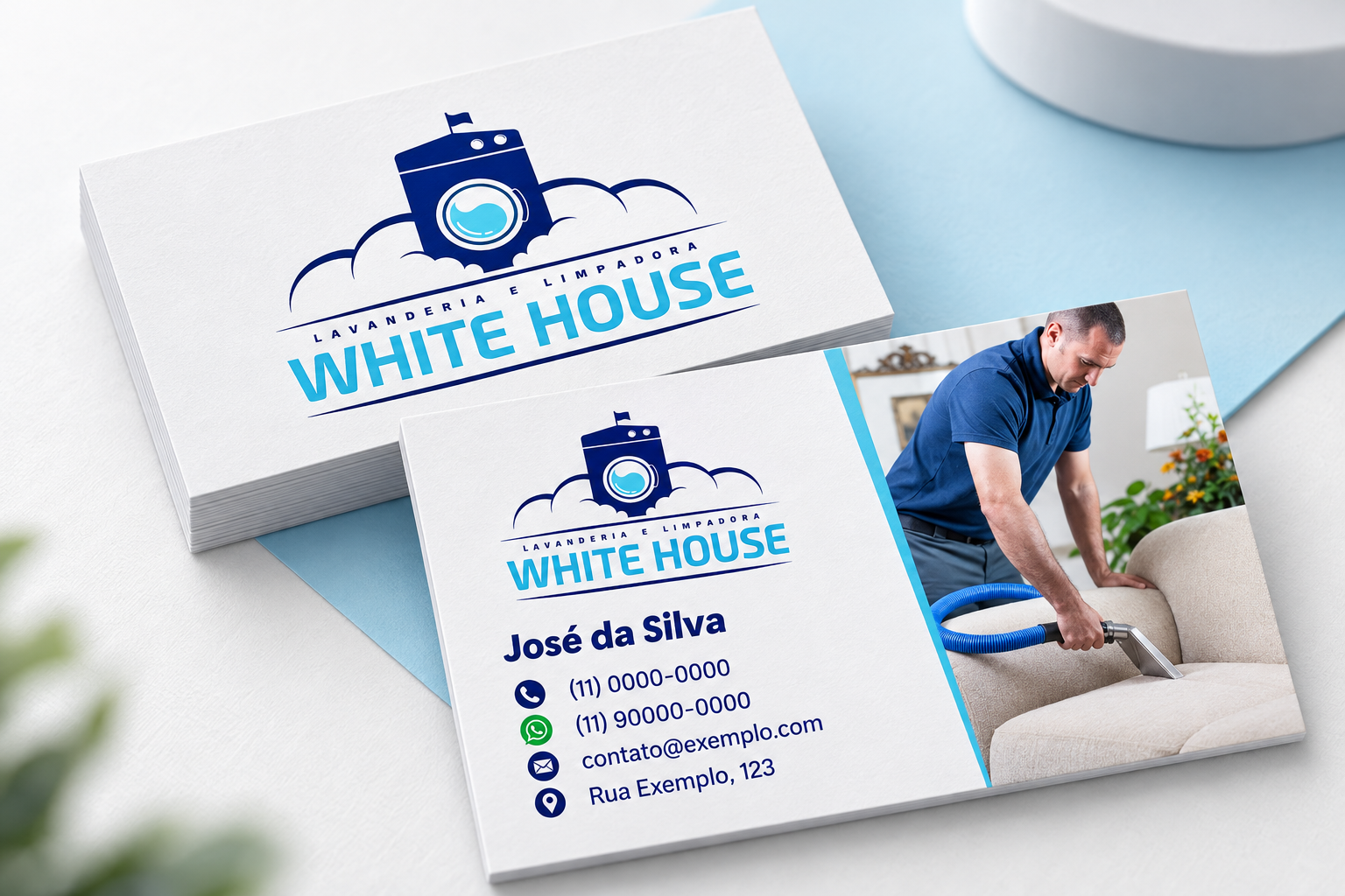 IDENTIDADE VISUAL + SOCIAL — LAVANDERIA WHITE HOUSE — imagem do projeto